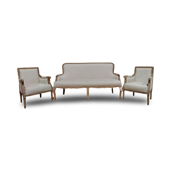 Sofa Set -1087- 3 pieces selling as set (Large sofa - 60x155 x85 cm - Chairs - 60x60x85 cm)