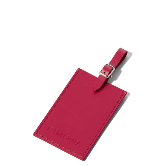 Luggage Tag Full Grain Fuchsia