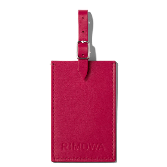 Luggage Tag Full Grain Fuchsia