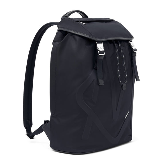 Signature Flap Backpack Large Navy Blue