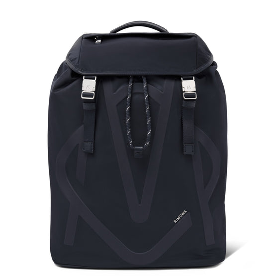 Signature Flap Backpack Large Navy Blue