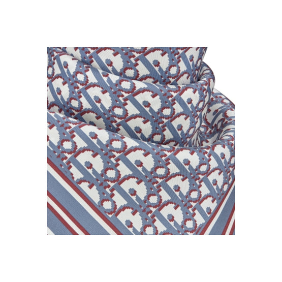 Men Dior Oblique Pixel Bandana - Blanc
