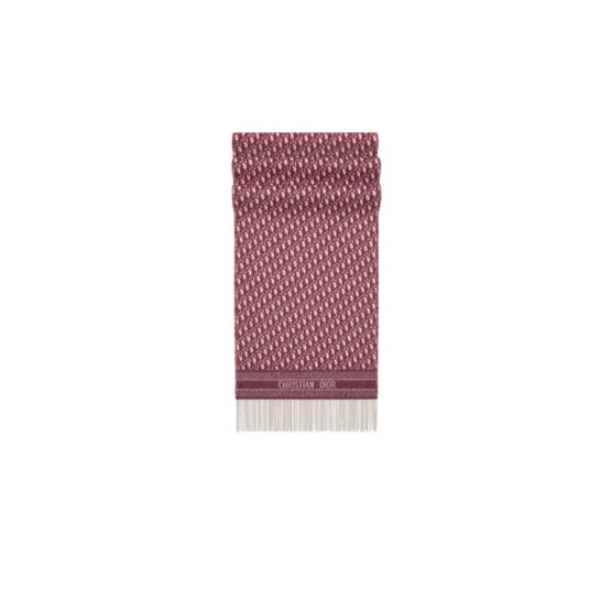 Women Dior Oblique Scarf - Bordeaux