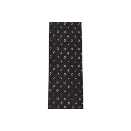 Men 'DIOR' Micro Letters Tie - Fantaisie Fond Noir