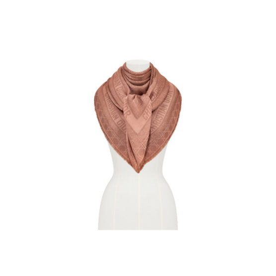 Women Dior Little Cannage Shawl (140x140) - Rose