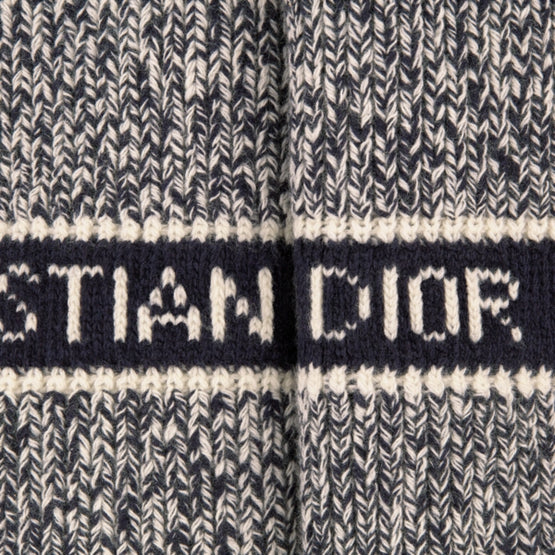 Women D-White Scarf - Bleu Marine