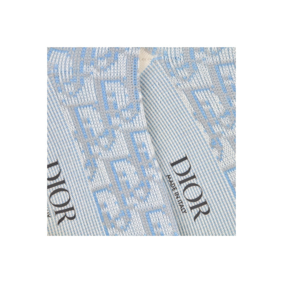 Men Dior Oblique Socks - Blanc