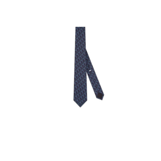 Men Dior Oblique Pixel Tie - Fantaisie Fond Bleu