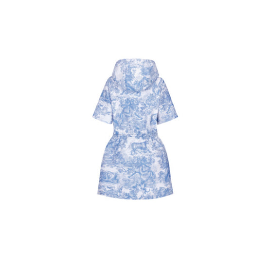 Women Short Hooded Dress - Fantaisie Blanc