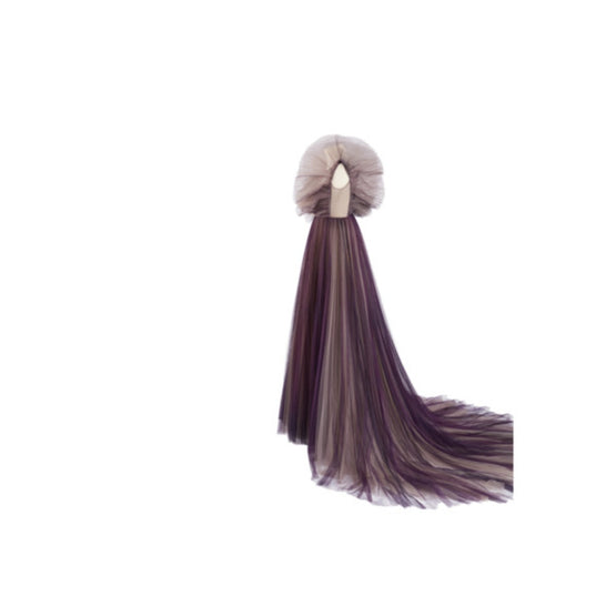 Women Long Pleated Bustier Dress - Fantaisie Gris