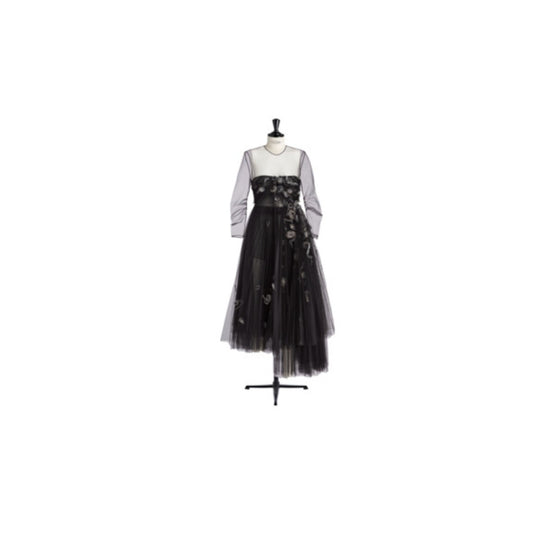 Women Pleated Dress - Noir
