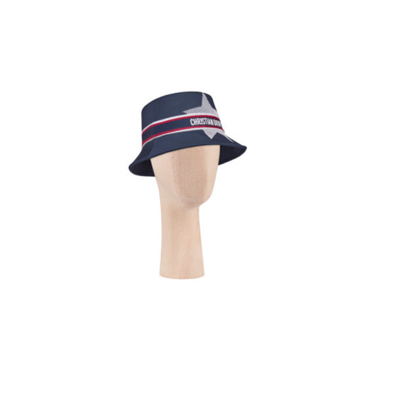 Women DiorAlps Small-Brim Bucket Hat - Fantaisie Fond Bleu