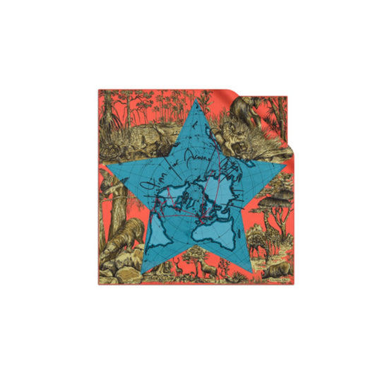 Women Dior Around the World Square Scarf (90x90) - Rose