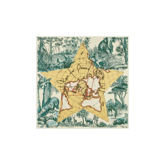 Women Dior Around the World Shawl (140x140) - Blanc Cassé