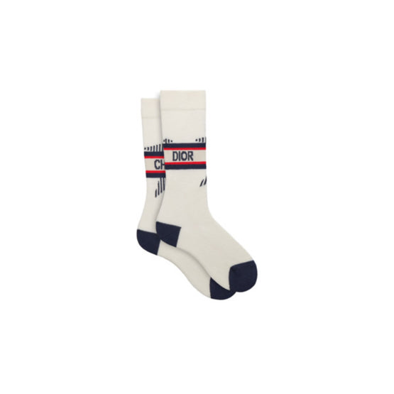 Women DiorAlps Socks - Fantaisie Fond Blanc