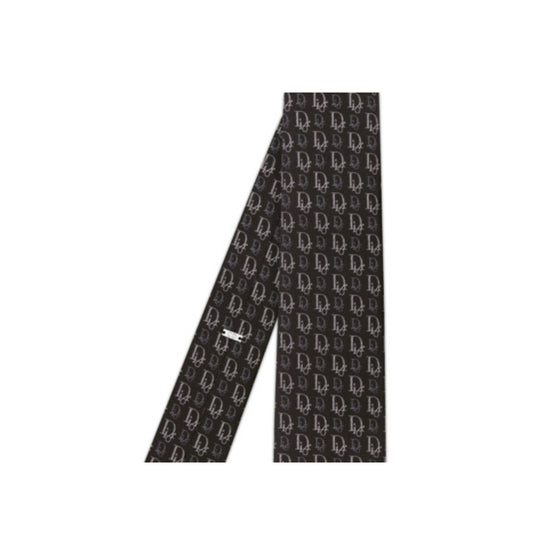 Men Micro Dior Oblique Tie - Fantaisie Fond Noir