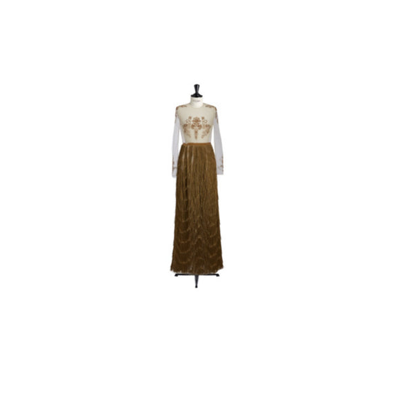 Women Long Dress - Fantaisie Beige