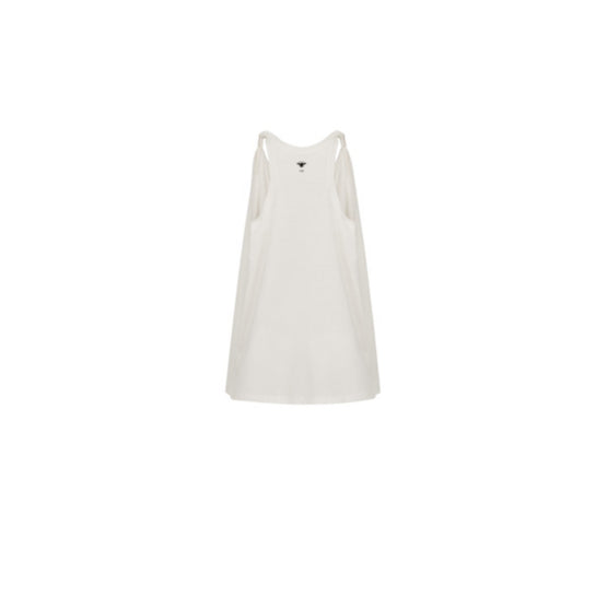 Women Draped-Effect Tank Top - Ecru