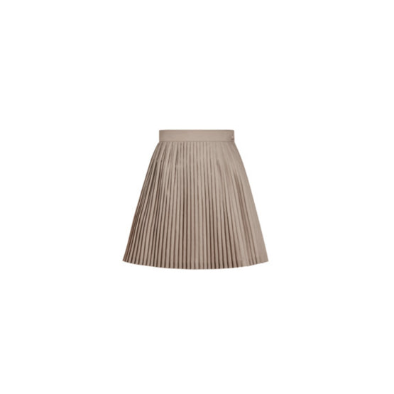 Women Pleated Miniskirt - Beige