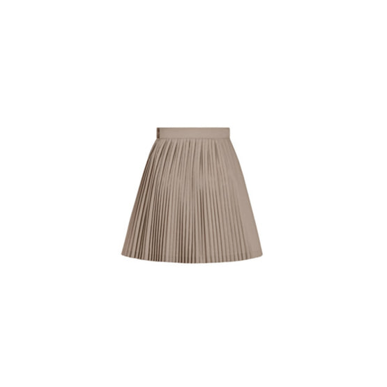 Women Pleated Miniskirt - Beige