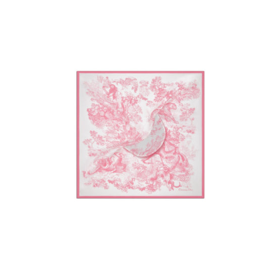 Women Toile de Jouy Sauvage Silk Visor - Rose