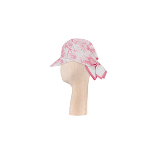 Women Toile de Jouy Sauvage Silk Visor - Rose