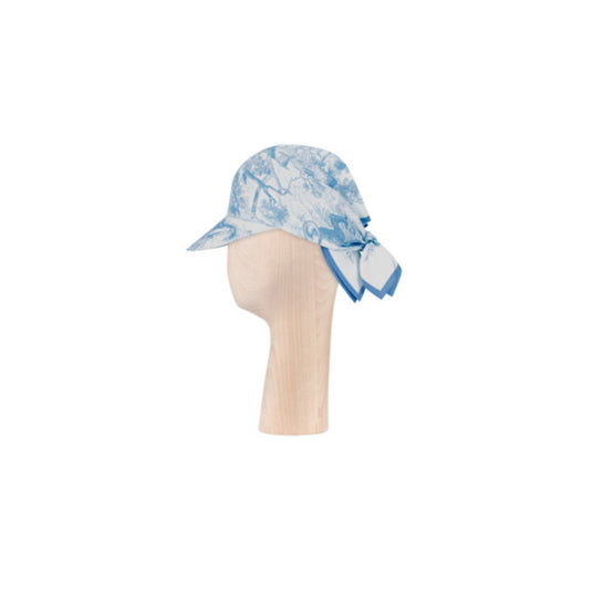Women Toile de Jouy Sauvage Silk Visor - Bleu