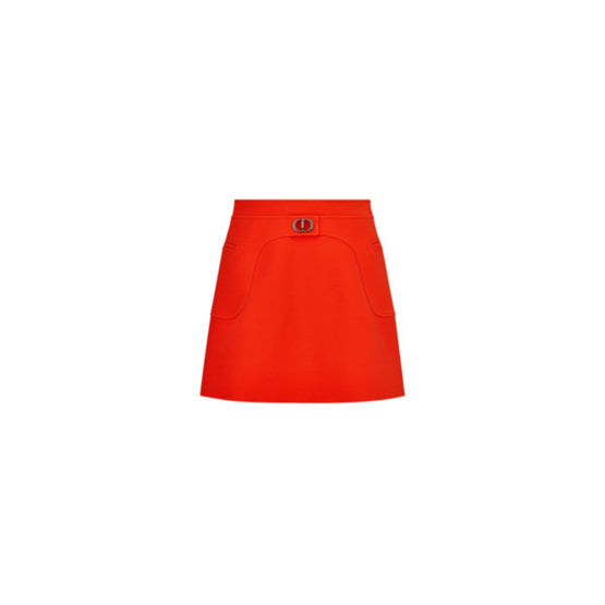 Women Skirt with CD Clasp - Orange