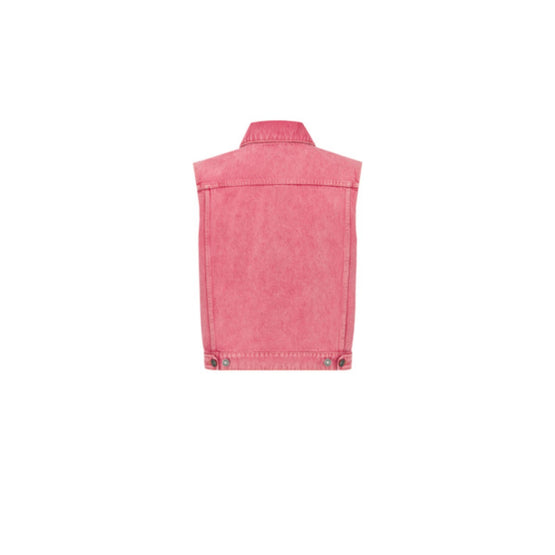 Women Sleeveless Jacket - Fantaisie Rose/Violet