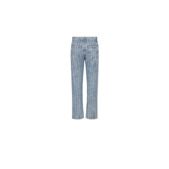 Women Cropped Straight-Fit Jeans - Bleu