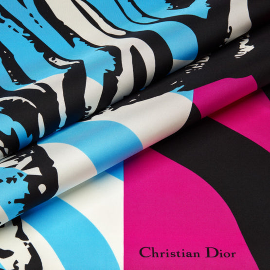 Women D-Jungle Pop Square Scarf - Bleu