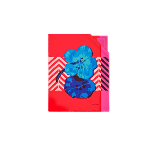 Women D-Flower Pop Stole - Rouge Foncé