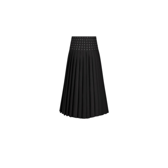Women Pleated Skirt - Noir