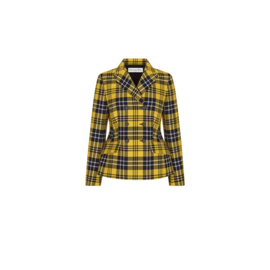 Women Fitted Jacket - Fantaisie Jaune/Orange