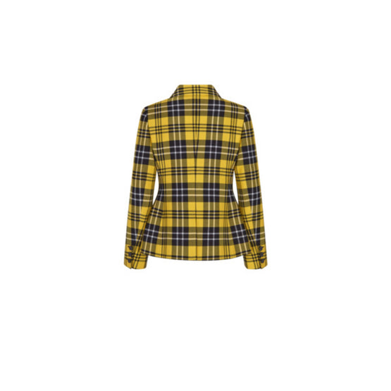 Women Fitted Jacket - Fantaisie Jaune/Orange