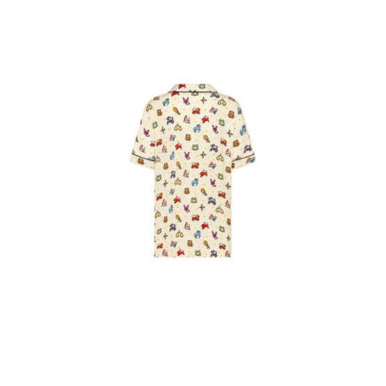 Women Dior Chez Moi Short-Sleeved Shirt - Fantaisie Blanc