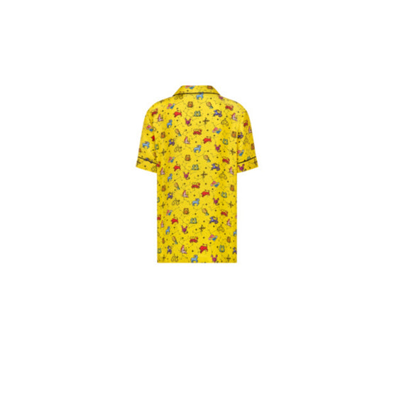 Women Dior Chez Moi Short-Sleeved Shirt - Fantaisie Jaune/Orange