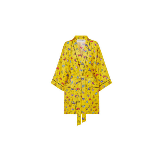 Women Dior Chez Moi Dressing Gown - Fantaisie Jaune/Orange