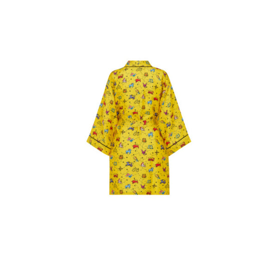 Women Dior Chez Moi Dressing Gown - Fantaisie Jaune/Orange
