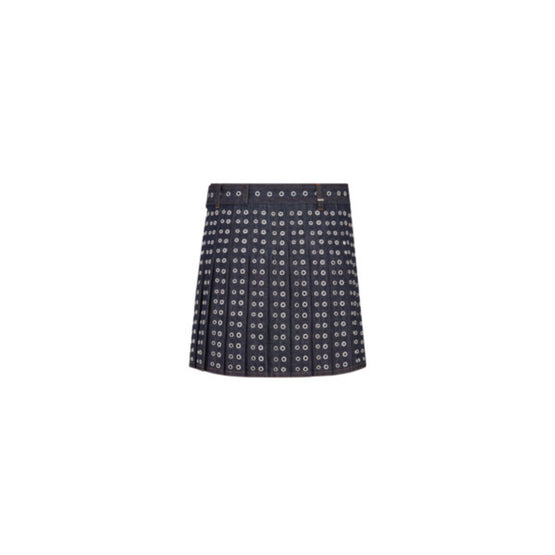 Women Pleated Miniskirt - Bleu