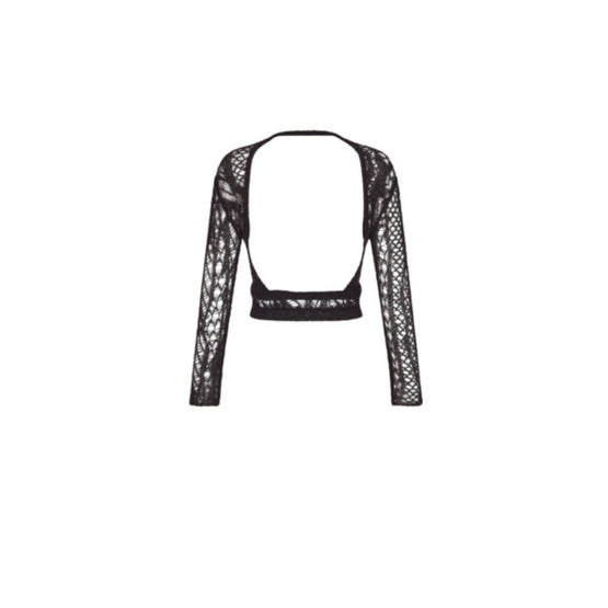 Women Open-Back Sweater - Noir