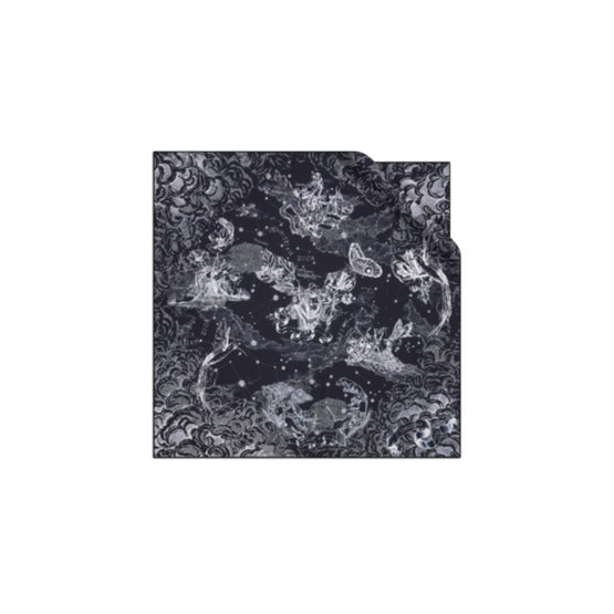 Women Toile de Jouy Zodiac 90 Square Scarf - Fantaisie Fond Bleu