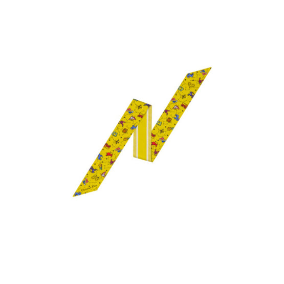 Women Dior Zodiac Pixel Mitzah Scarf - Antaisie Fond Jaune Orange