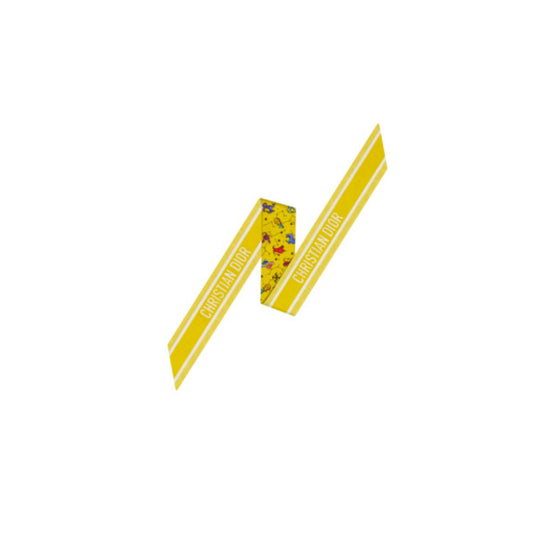 Women Dior Zodiac Pixel Mitzah Scarf - Antaisie Fond Jaune Orange