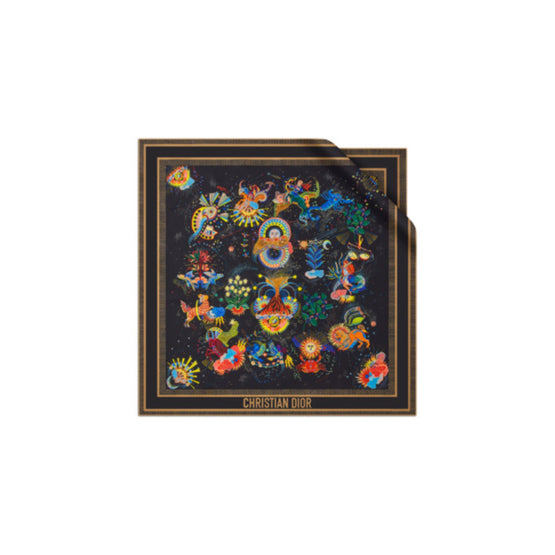Women Dior Zodiac Fantastico Square Scarf  (90x90) - Multicolore