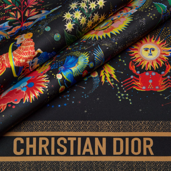 Women Dior Zodiac Fantastico Square Scarf  (90x90) - Multicolore