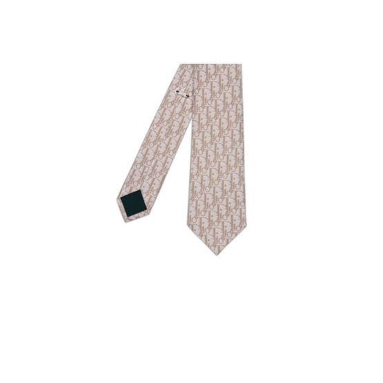 Men Dior Oblique Pixel Tie - Fantaisie Fond Beige