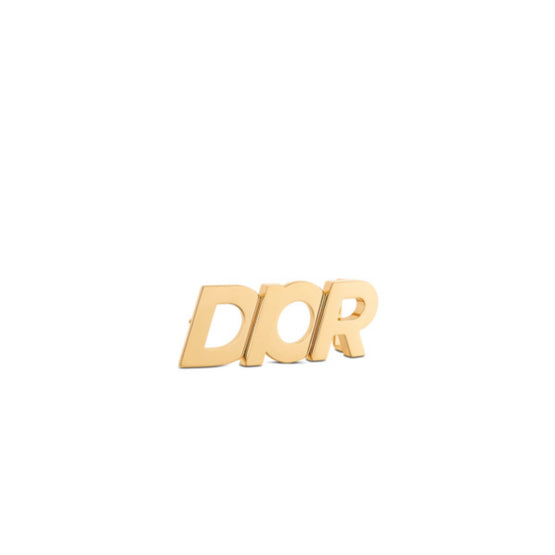 Men Dior Italic Buckle 35mm Brass - Gold Metal