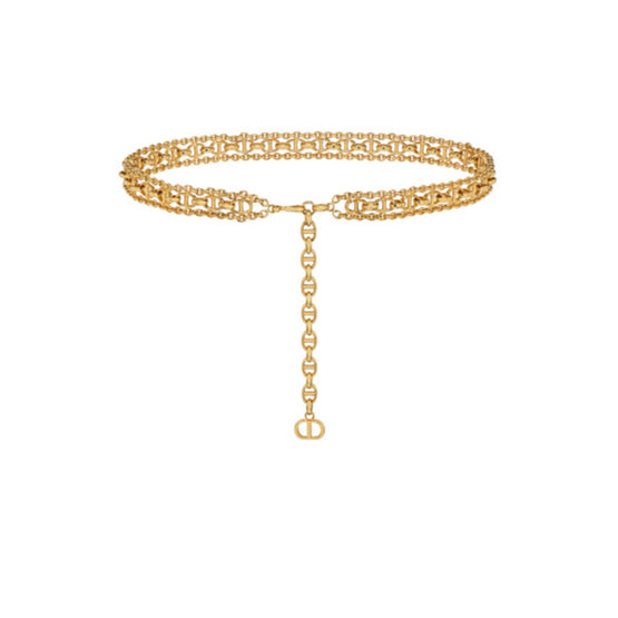 Women Dior Caro Multichain Belt - Oro Zecchino