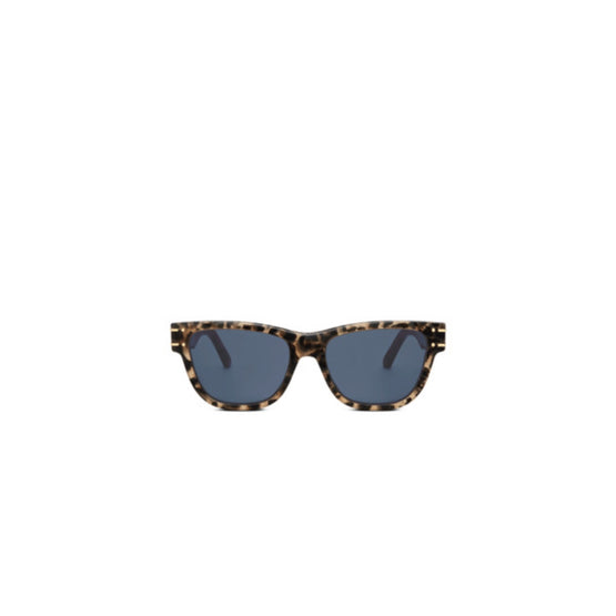 Women DiorSignature S6U - Beige Leopard / Blue Lens